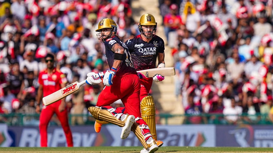 Royal Challengers will yet again be banking on the trio of Faf du Plessis, Virat Kohli and Glenn Maxwell to do the bulk of the scoring. Credit: PTI Photo