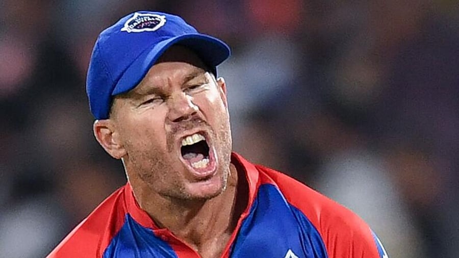 Delhi Capitals captain David Warner. Credit: AFP Photo