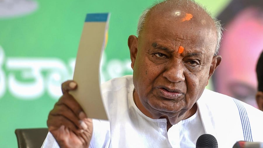 Former Prime Minister and JD(S) chief HD Deve Gowda. Credit: PTI File Photo