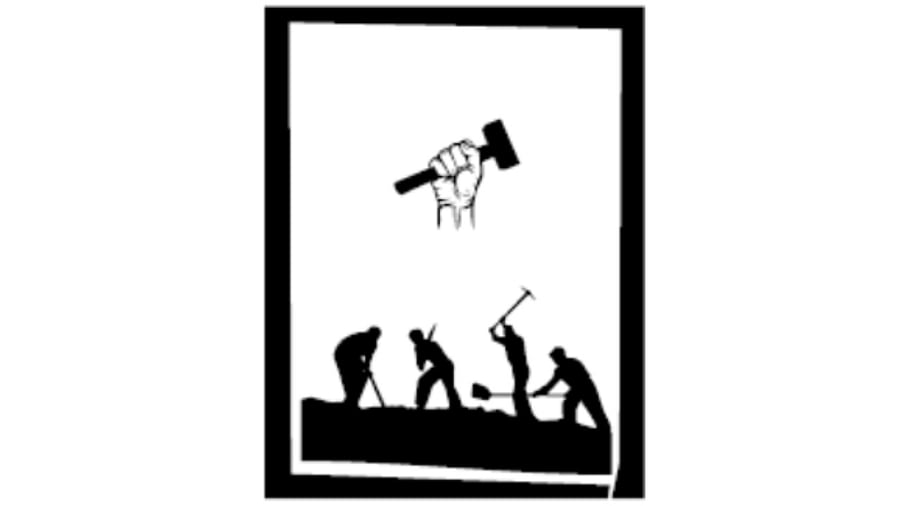 Workers’ rights are not just about fair wages; they protect workers’ dignity, which is critical for our economy in the long run. Without dignity, youngsters will simply choose not to enter skilled jobs that are the foundation of the manufacturing sector. Today, we face a disastrous situation with 17.5 crore youth who are neither studying nor part of the workforce. Credit: DH Illustration