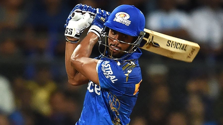 Mumbai Indians' Tilak Varma plays a shot during the Indian Premier League. Credit: AFP Photo