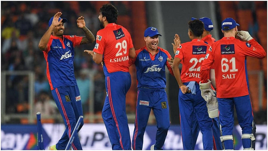 Delhi bowlers led by left-arm quick Khaleel Ahmed and Ishant Sharma limited Gujarat to 125-6 despite an unbeaten 59 by skipper Hardik Pandya and Rahul Tewatia's seven-ball 20. Credit: PTI Photo