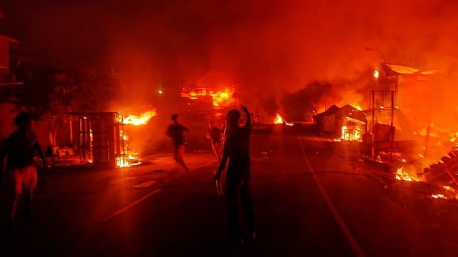 This is the first time that such widespread ethnic violence has broken out in the northeastern state. Credit: IANS Photo