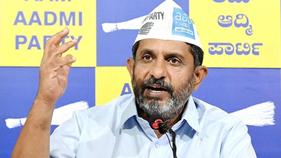 AAP Karnataka president Prithvi Reddy. Credit: PTI Photo
