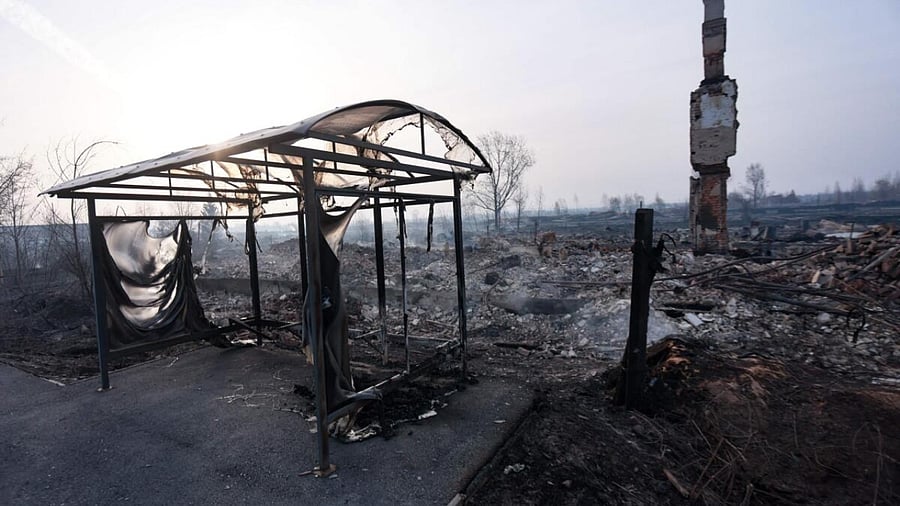 Wildfires have raged in the Kurgan region of the Urals and in Siberia all week. Credit: AFP Photo
