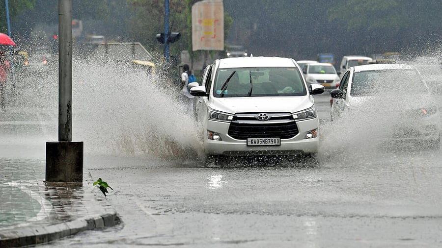 A waterlogged Minsk Square following heavy downpour earlier this week. Credit: DH File Photo 