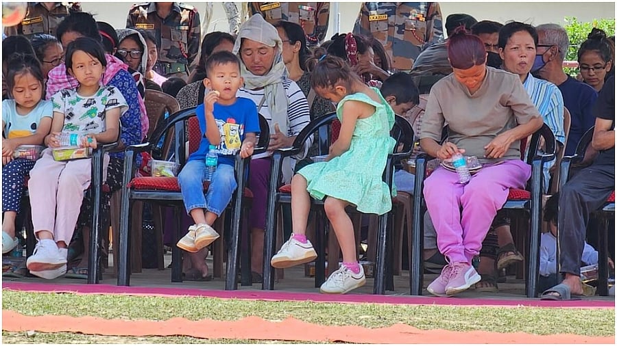 Over 5,600 people from violence-hit Manipur took shelter in Assam, Mizoram. Credit: IANS Photo