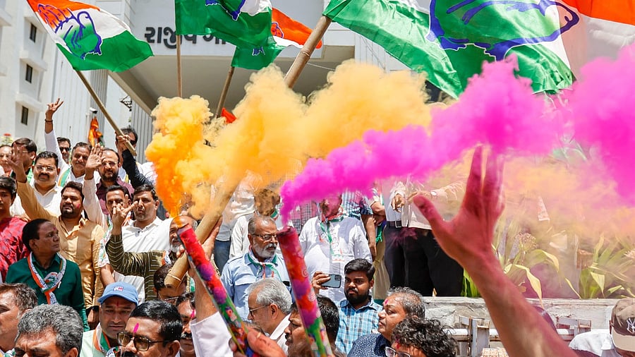 The Congress showed its doubting allies that it can defeat the BJP in a direct fight, second time in seven months. However, the question will be whether it can do it in north Indian states. Credit: PTI Photo