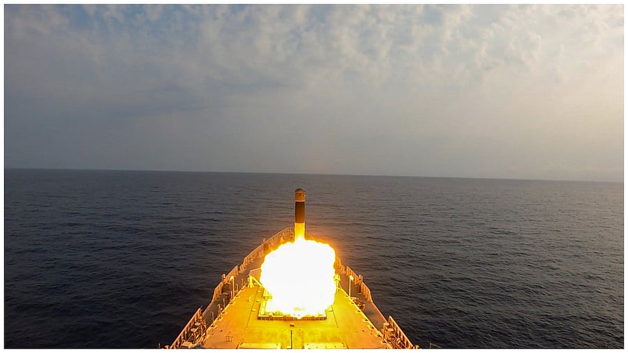 INS Mormugao is the second ship of the Visakhapatnam-class stealth guided missile destroyer. Credit: Defence PRO Mumbai