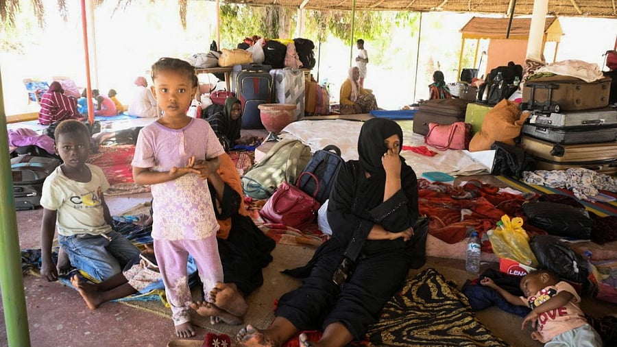 Sudanese families call for evacuation to safe countries, following the crisis in Sudan's capital Khartoum, in Port Sudan. Credit: Reuters Photo