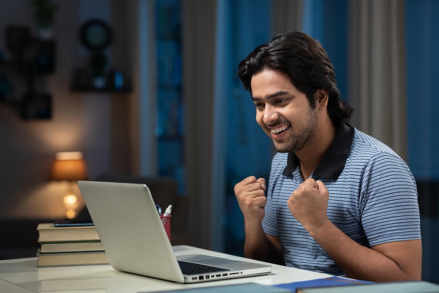 Students using internet