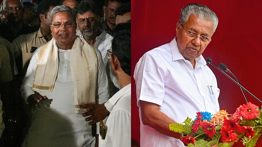 Siddaramaiah, Pinarayi Vijayan. Credit: PTI Photos