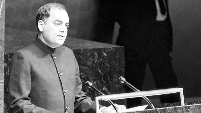 Former Prime Minister and Bharat Ratna Rajiv Gandhi. Credit: Wikimedia Commons