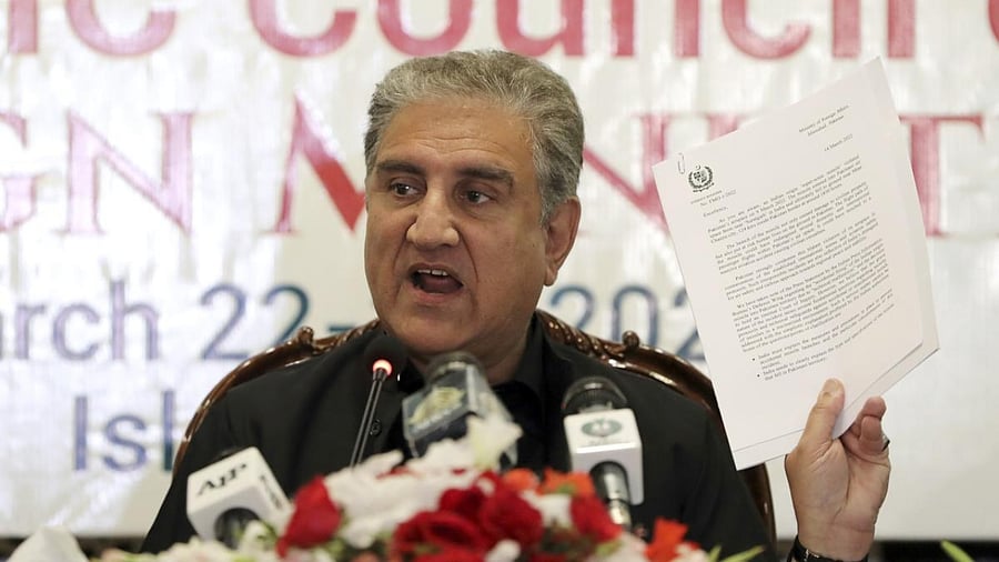 Shah Mahmood Qureshi. Credit; AP/PTI File Photo