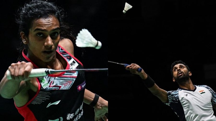P V Sindhu and H S Prannoy. Credit: AFP Photos
