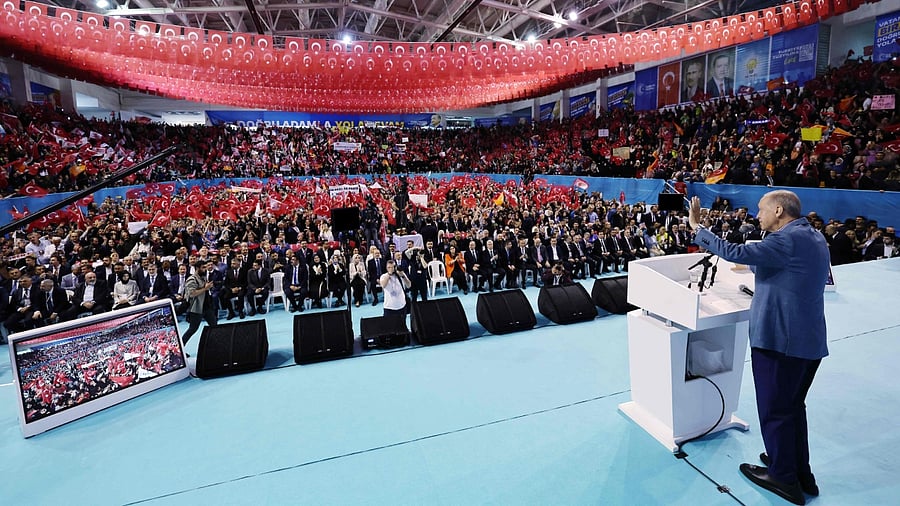 Erdogan has won votes with pledges to build victims new homes by early next year. Credit: AFP Photo/Press Office of the Presidency of Turkey