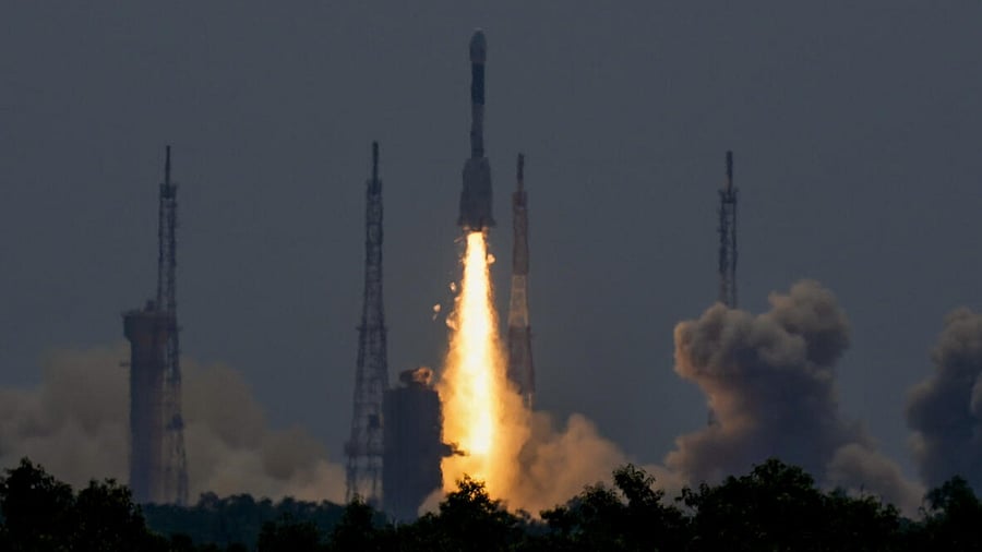 <div class="paragraphs"><p> ISRO’s GSLV rocket carrying navigation satellite NVS-01 lifts off from the Satish Dhawan Space Centre, in Sriharikota. </p></div>