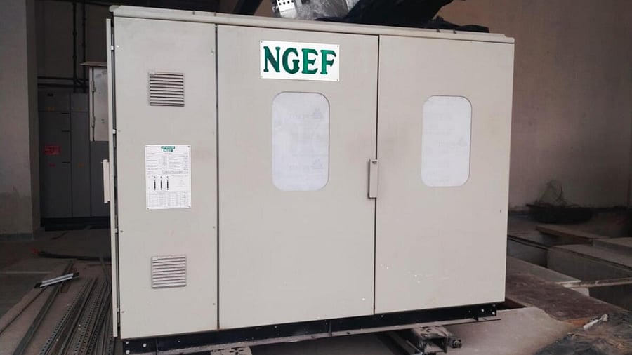 NGEF transformer installed at the Vice-President's Enclave of Central Vista in New Delhi. Credit: DH Photo
