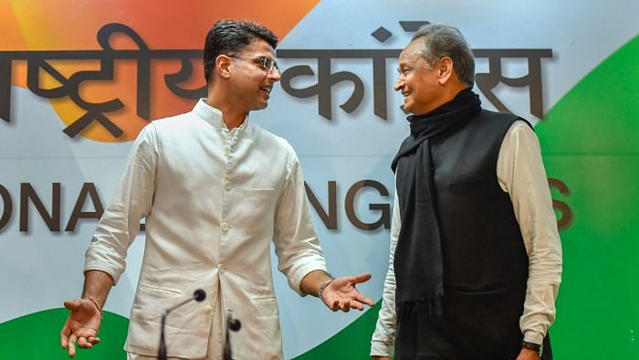 Sachin Pilot, Ashok Gehlot. Credit: PTI File Photo