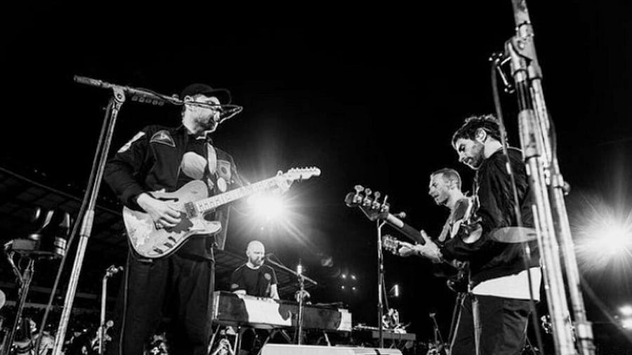 Chris Martin 's group are currently playing a four-night residency at Manchester City's Etihad Stadium. Credit: IANS 