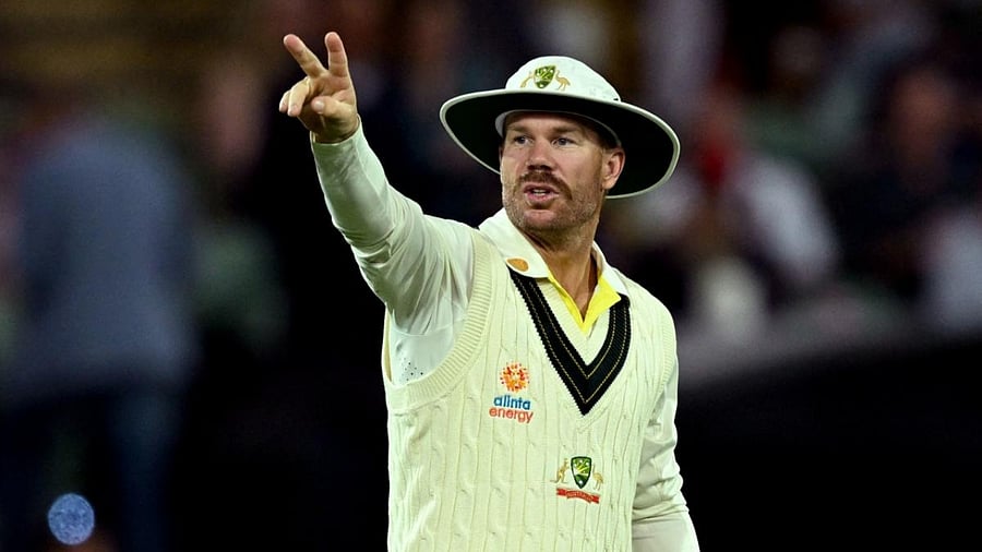 Australia's David Warner. Credit: AFP Photo