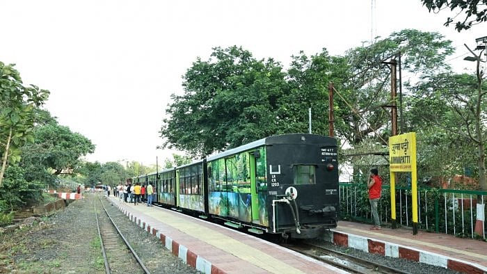 The 21 km long Neral-Matheran narrow gauge track passes through the picturesque ghat of the hill station. Credit: CPRO, Central Railway, Mumbai