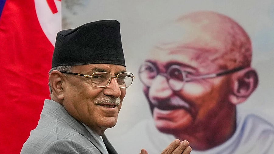 Nepal's Prime Minister Pushpa Kamal Dahal 'Prachanda'. Credit: PTI Photo