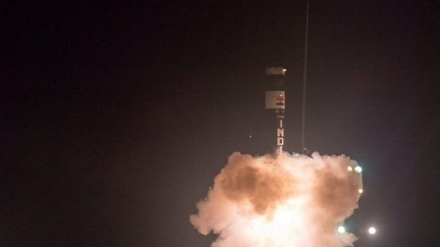 The test was conducted from the Dr APJ Abdul Kalam Island by the Defence Research and Development Organisation (DRDO). Credit: Twitter/@DRDO_India