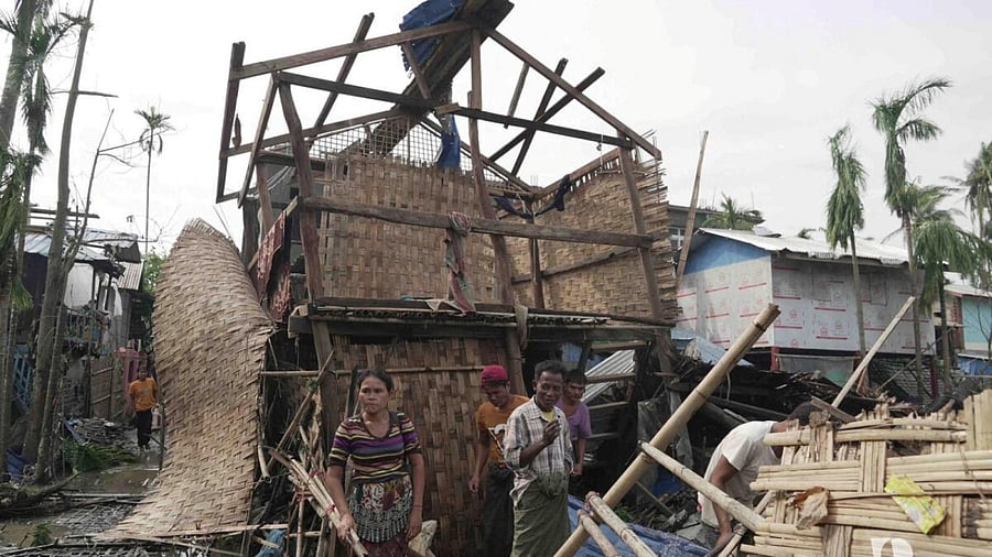 A view of the damage caused by Cyclone Mocha in Sittwe, Myanmar in this handout image released May 17, 2023. Credit: Reuters Photo