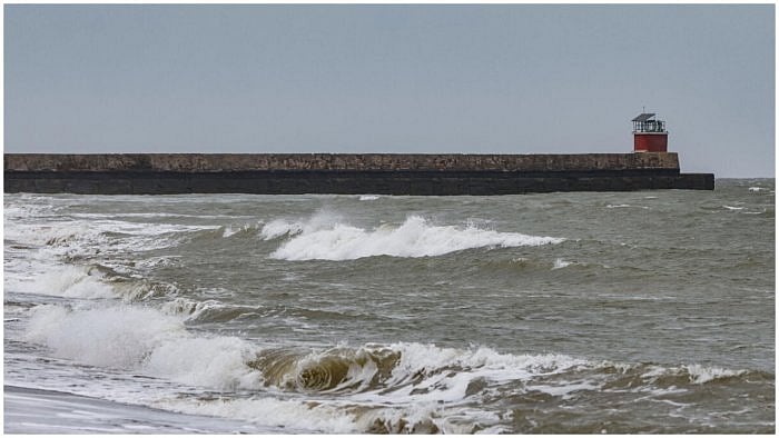 Kutch: Mandvi beach wears a deserted look ahead of the landfall of Biparjoy cyclone, in Mandvi of Kutch district, Monday, June 12, 2023. Credit: PTI Photo
