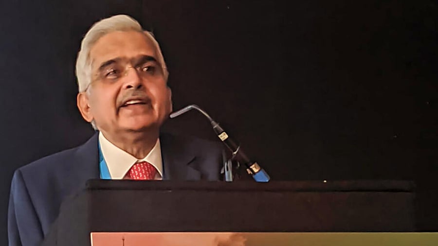 RBI Governor Shaktikanta Das speaks during Summer Meetings organised by Central Banking, in London, Tuesday, June 13, 2023. Credit: PTI Photo