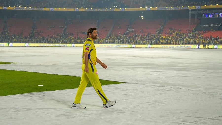 Chennai Super Kings captain MS Dhoni after winning the Indian Premier League (IPL) 2023, at the Narendra Modi Stadium in Ahmedabad, Tuesday, May 30, 2023. Credit: PTI Photo