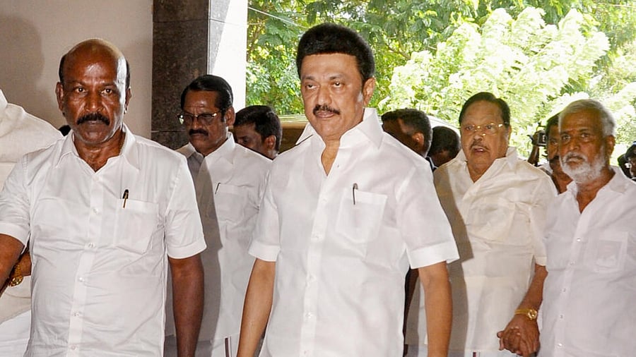 Tamil Nadu Chief Minister MK Stalin arrives at Omandurar government hospital to meet Tamil Nadu Electricity Minister V Senthil Balaji, who was admitted there following his arrest by Enforcement Directorate (ED), Wednesday, June 14, 2023. Credit: PTI Photo