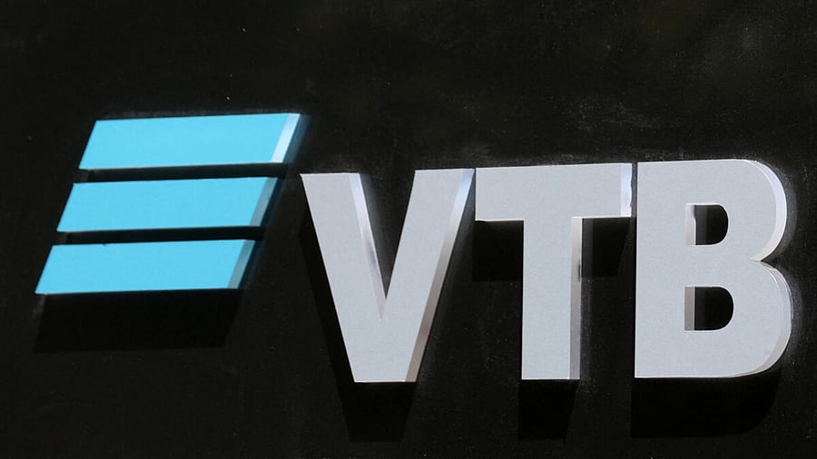 The logo of VTB bank is seen on the bank's headquarters in Tehran, Iran, May 23, 2023. Credit: Reuters Photo