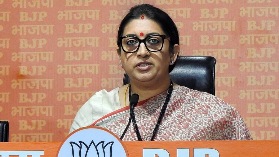 Union Minister Smriti Irani. Credit: IANS Photo