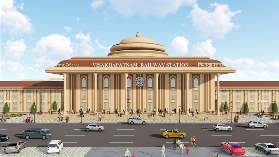 Proposed design for the Visakhapatnam Railway Station. Credit: Twitter/@RailMinIndia