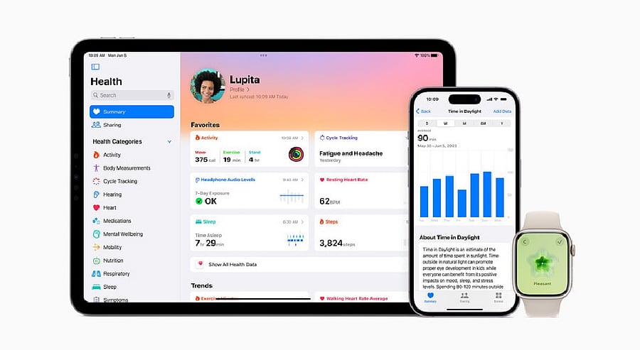 New health features are focused on improving mental health. Credit: Apple