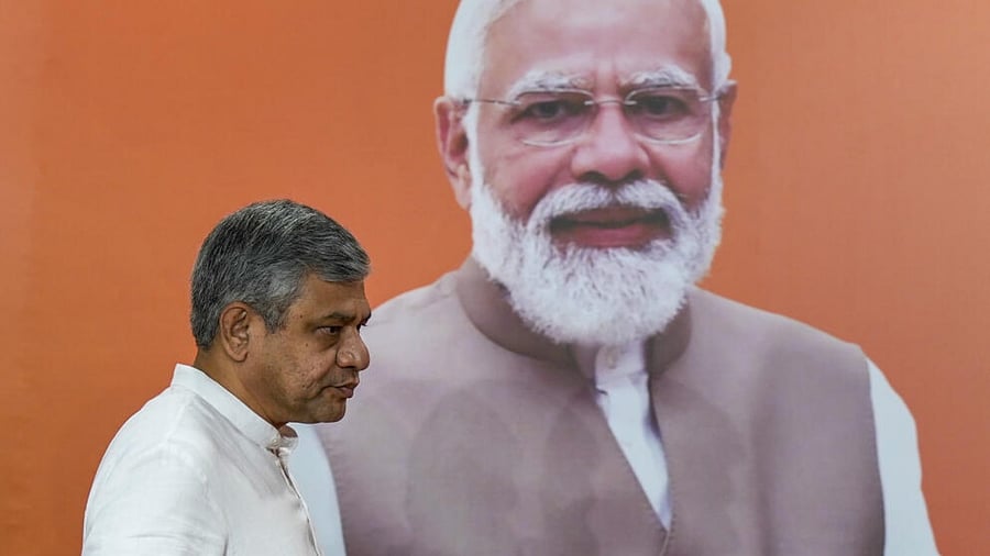 Union Minister Ashwini Vaishnaw during a press conference, at BJP headquarters. Credit: PTI Photo