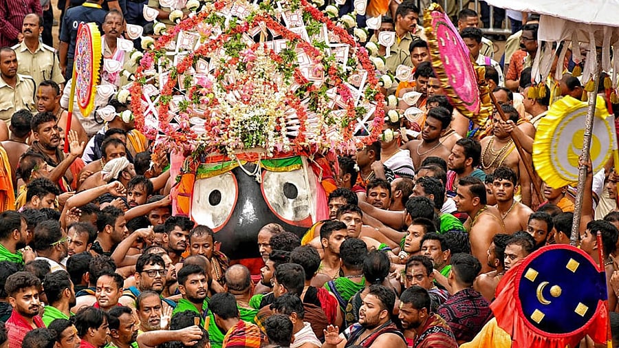 Bahuda Yatra in Puri. Credit: PTI Photo