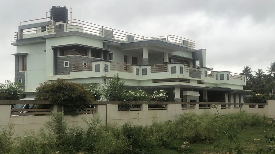 The house of Nirmithi Kendra Project Manager Gangadhar in Chikkamagaluru. Credit: Special Arrangement