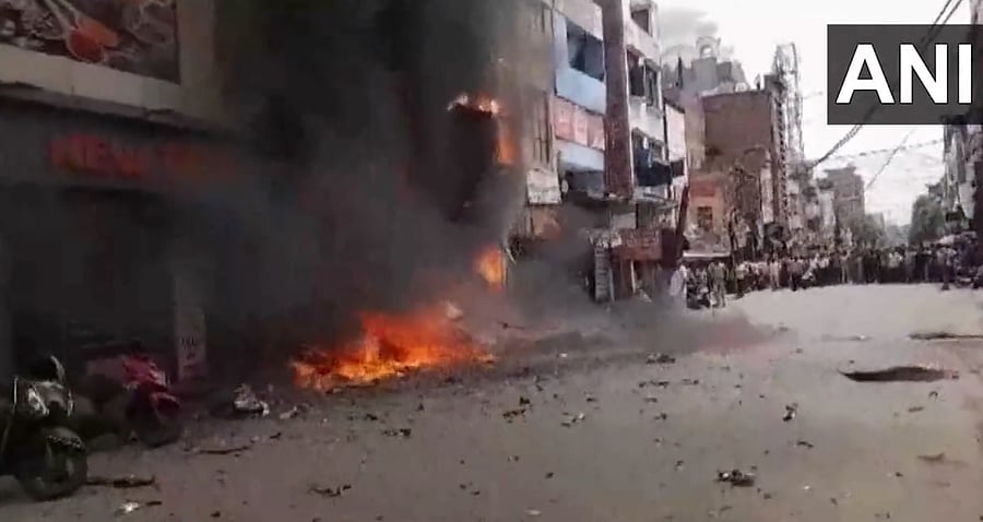 Several fire tenders are present at the spot. Credit: ANI videograb