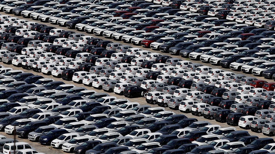 Cars are seen parked at Maruti Suzuki's plant at Manesar, in Haryana, August 11, 2019. Credit: Reuters Photo