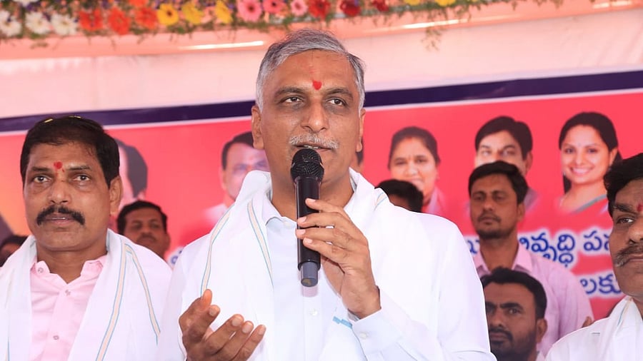 Telangana Finance Minister T Harish Rao. Credit:@BRSHarish