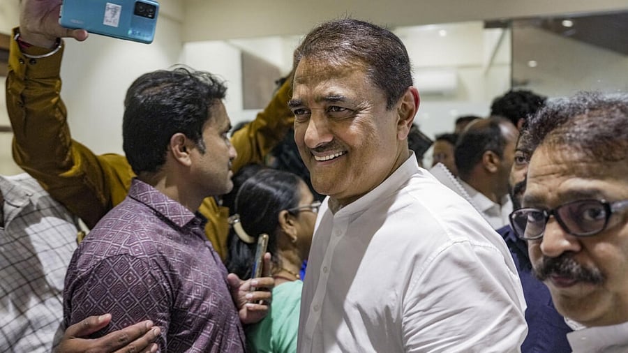 NCP leader Praful Patel at the inauguration of new party office, in Mumbai. Credit: PTI Photo