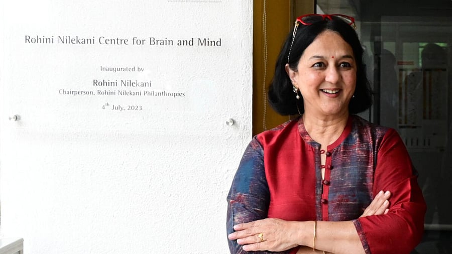 Philanthropist Rohini Nilekani at the launch of the Centre for Brain and Mind on Tuesday. Credit: DH Photo