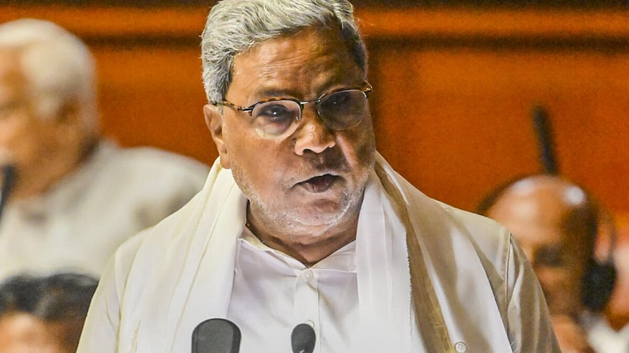 Karnataka Chief Minister Siddaramaiah presents the state Budget of his government in Assembly. Credit. Credit: PTI Photo