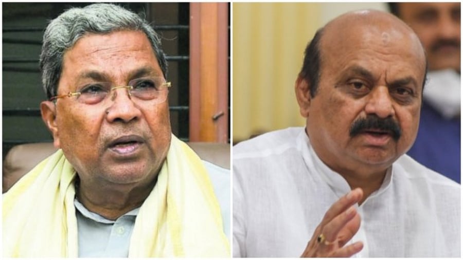 Siddaramaiah and Basavaraj Bommai. Credit: DH Photos