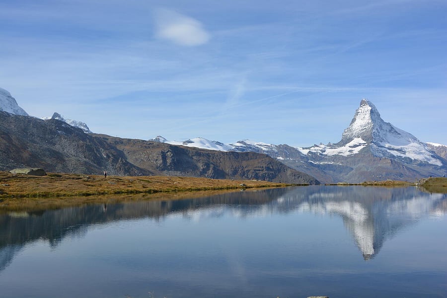 Catching a reflection of the Matterhorn on the calm surface of Stellisee Lake is the ultimate reward for trekkers hiking in the Sunnegga area. PHOTOS BY AUTHOR
