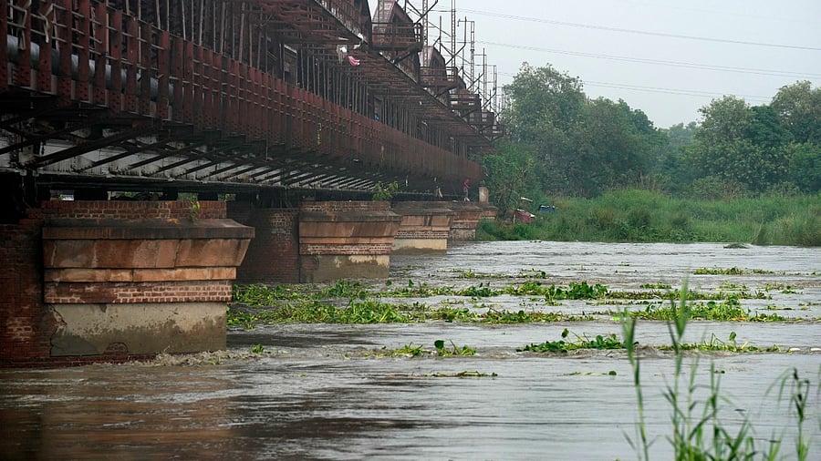 The Yamuna breached the danger mark twice in September last year, with the water level reaching 206.38 metres. Credit: PTI Photo