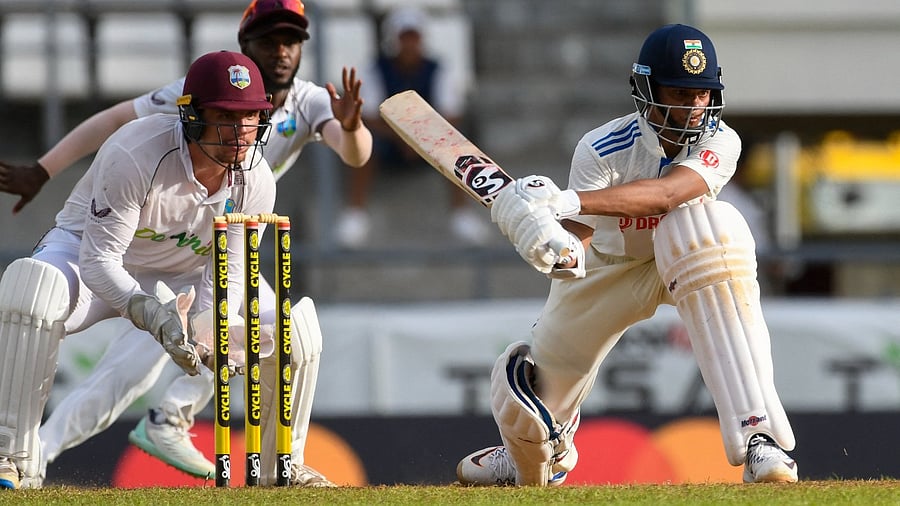 Jaiswal, who started the day on 40, struck his first boundary on Friday that got him to his half-century. Credit: Twitter/@BCCI
